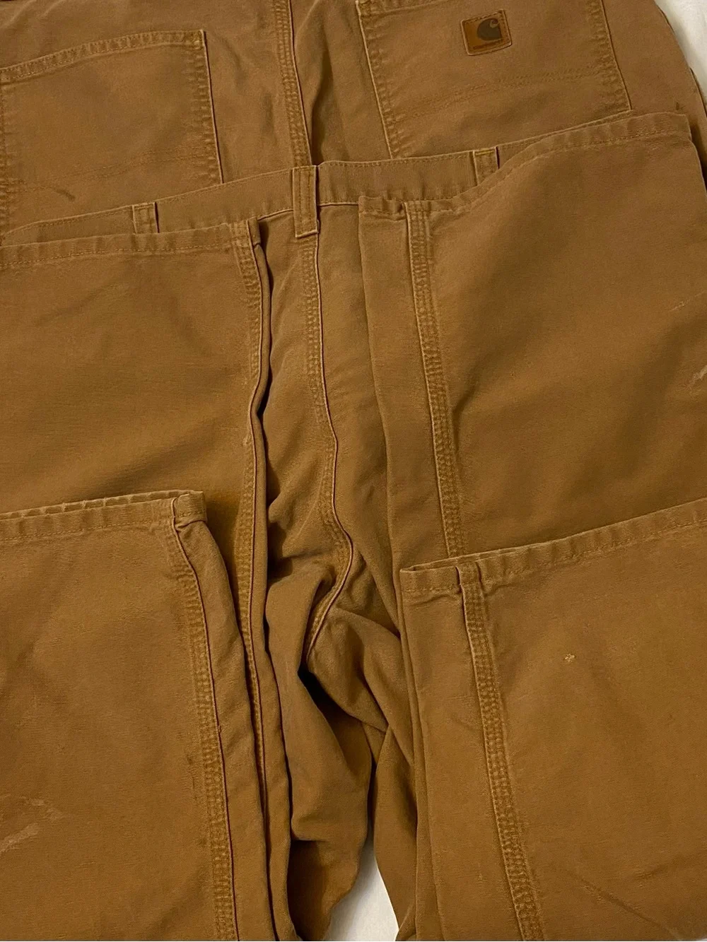 2 vintage Carhartt pants, fair condition Size 36 by 30 Some Stains and Flaws